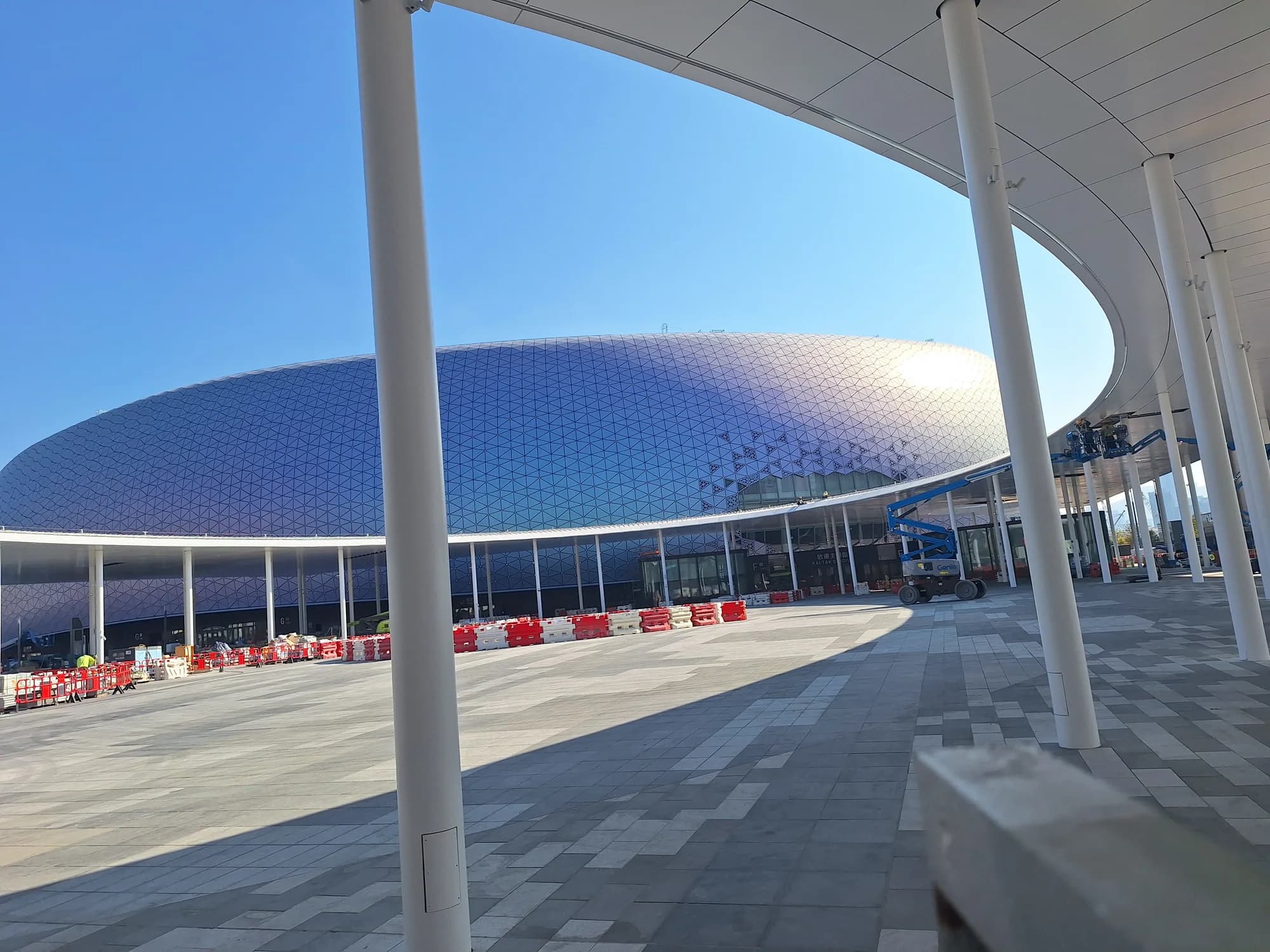 Exterior of Kai Tak Stadium in Hong Kong